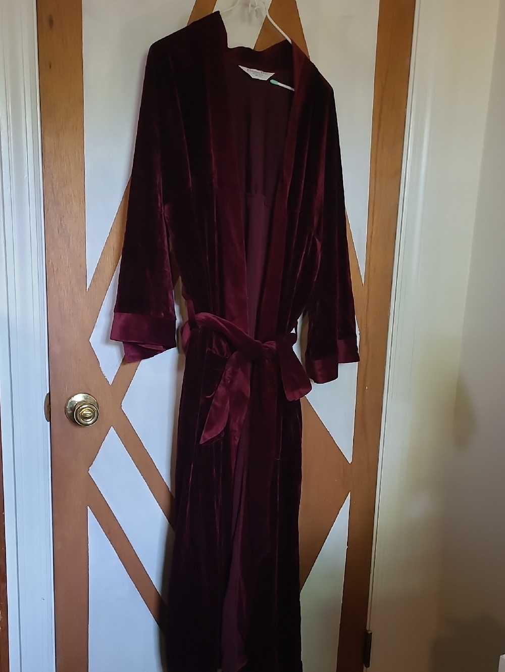 Vintage Dior Burgandy Velvet Robe